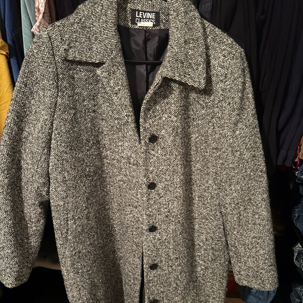Black and White long Tweed Jacket